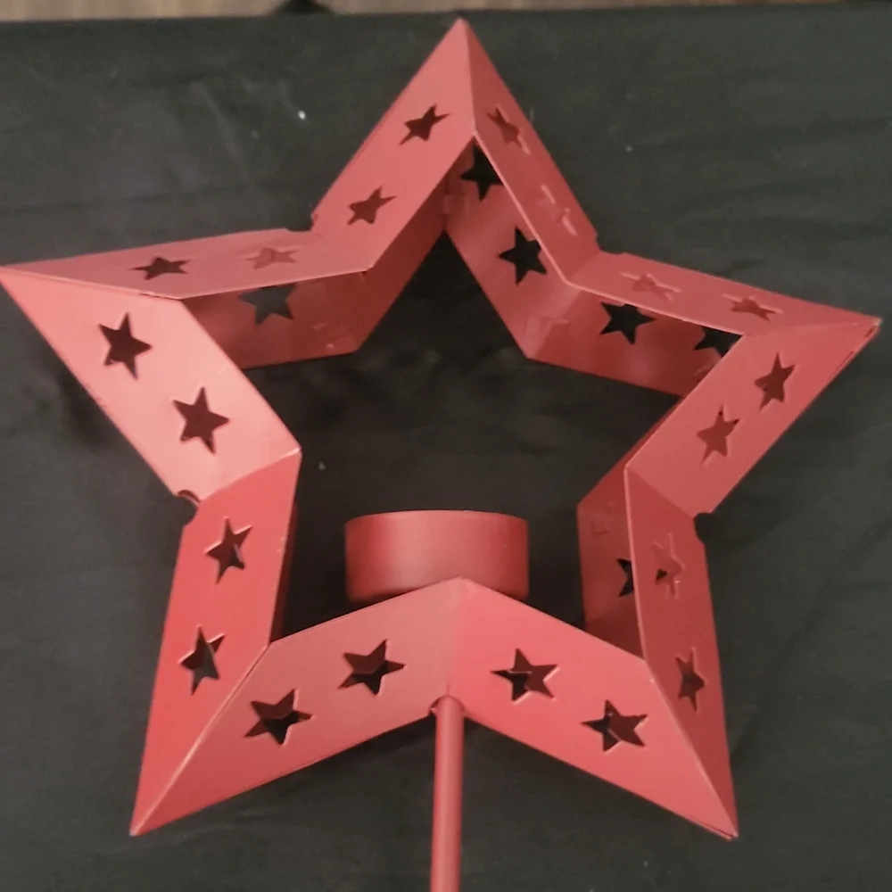 Set of 3 Star Tealight Candle Holders - Picture 6 of 15